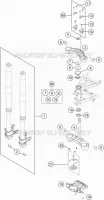 FOURCHE / T DE FOURCHE pour KTM 1050 ADVENTURE ABS de 2015