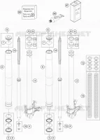 FOURCHE (PIECES) pour KTM 1050 ADVENTURE ABS de 2015