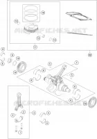 VILEBREQUIN / PISTON pour KTM 1050 ADVENTURE ABS de 2015