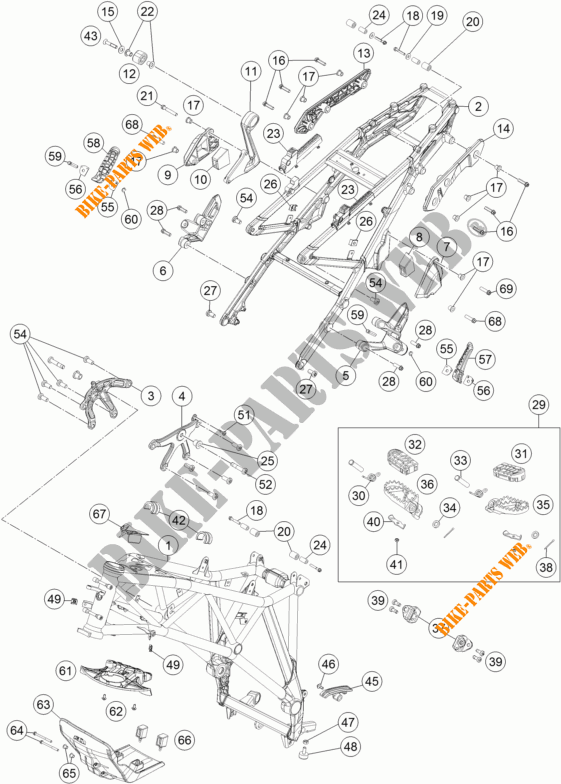 CADRE pour KTM 1050 ADVENTURE ABS de 2015