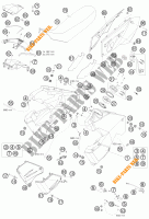 RESERVOIR / SELLE pour KTM 990 ADVENTURE S de 2008
