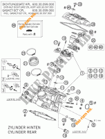 CULASSE ARRIERE pour KTM 990 ADVENTURE S de 2007