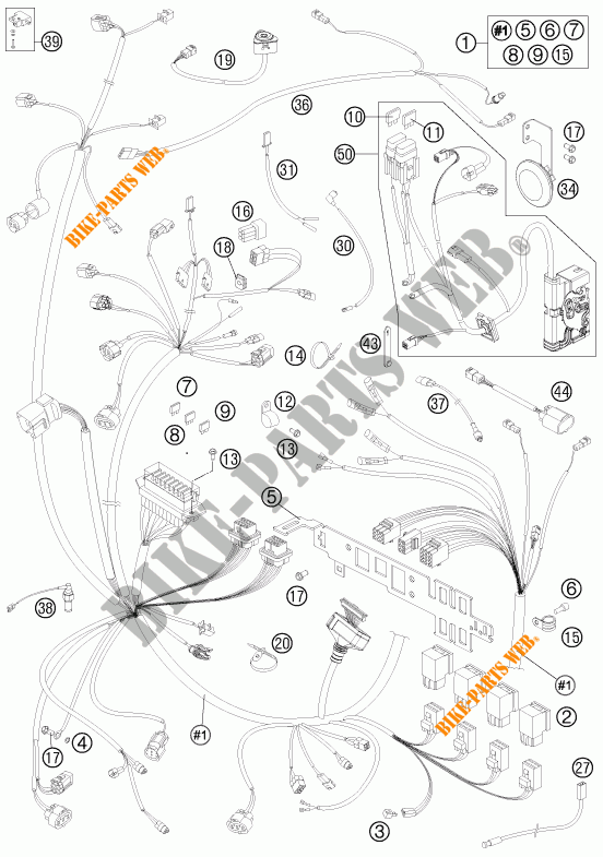 FAISCEAU ELECTRIQUE pour KTM 990 ADVENTURE R de 2012