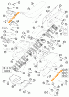 RESERVOIR / SELLE pour KTM 990 ADVENTURE R de 2012