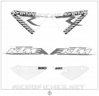 AUTOCOLLANTS pour KTM 990 ADVENTURE R de 2011
