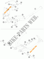 BEQUILLE LATERALE / CENTRALE pour KTM 990 ADVENTURE R de 2011