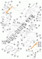 RESERVOIR / SELLE pour KTM 990 ADVENTURE R de 2011