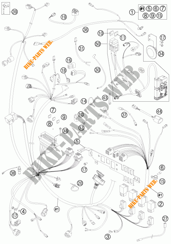 FAISCEAU ELECTRIQUE pour KTM 990 ADVENTURE R SPECIAL EDITION de 2012