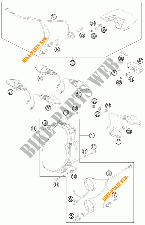 PHARE / FEU ARRIERE pour KTM 990 ADVENTURE R de 2011