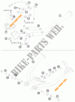 BEQUILLE LATERALE / CENTRALE pour KTM 990 ADVENTURE R de 2010