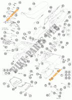 RESERVOIR / SELLE pour KTM 990 ADVENTURE R de 2010