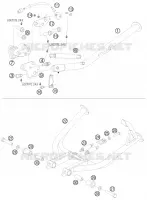 BEQUILLE LATERALE / CENTRALE pour KTM 990 ADVENTURE R de 2009