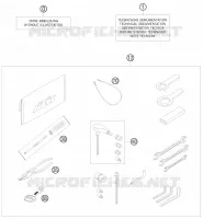 TROUSSE A OUTILS / MANUELS / OPTIONS pour KTM 990 ADVENTURE R de 2009