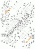 RESERVOIR / SELLE pour KTM 990 ADVENTURE BLUE ABS de 2012