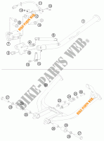 BEQUILLE LATERALE / CENTRALE pour KTM 990 ADVENTURE WHITE ABS de 2012