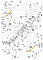 RESERVOIR / SELLE pour KTM 990 ADVENTURE WHITE ABS de 2012