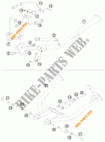 BEQUILLE LATERALE / CENTRALE pour KTM 990 ADVENTURE BLUE ABS de 2012