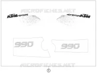 AUTOCOLLANTS pour KTM 990 ADVENTURE WHITE ABS SPECIAL EDITION de 2012