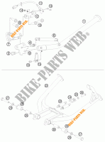 BEQUILLE LATERALE / CENTRALE pour KTM 990 ADVENTURE WHITE ABS SPECIAL EDITION de 2012