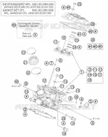 CULASSE ARRIERE pour KTM 990 ADVENTURE WHITE ABS SPECIAL EDITION de 2012