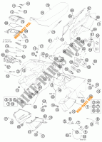RESERVOIR / SELLE pour KTM 990 ADVENTURE WHITE ABS SPECIAL EDITION de 2012
