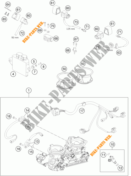 BOITIER PAPILLON INJECTION pour KTM 990 ADVENTURE DAKAR EDITION de 2011