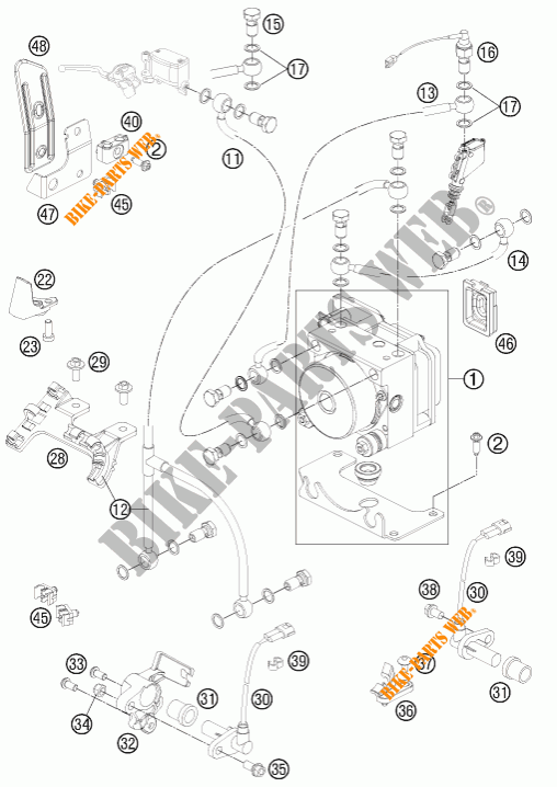 SYSTEME DE FREIN ABS pour KTM 990 ADVENTURE DAKAR EDITION de 2011
