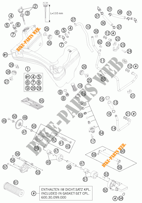 POMPE A HUILE pour KTM 990 ADVENTURE DAKAR EDITION de 2011