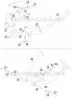 BEQUILLE LATERALE / CENTRALE pour KTM 990 ADVENTURE WHITE ABS de 2011