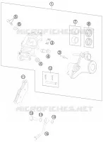 ETRIER DE FREIN AR pour KTM 990 ADVENTURE WHITE ABS de 2011