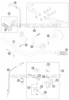 GUIDON / COMMANDES pour KTM 990 ADVENTURE WHITE ABS de 2011