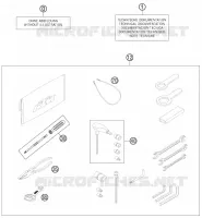 TROUSSE A OUTILS / MANUELS / OPTIONS pour KTM 990 ADVENTURE WHITE ABS de 2011