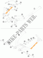 BEQUILLE LATERALE / CENTRALE pour KTM 990 ADVENTURE ORANGE ABS de 2011