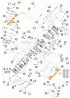 RESERVOIR / SELLE pour KTM 990 ADVENTURE ORANGE ABS de 2011