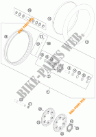 ROUE AVANT pour KTM 990 ADVENTURE ORANGE ABS de 2011