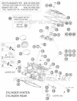CULASSE ARRIERE pour KTM 990 ADVENTURE WHITE ABS de 2010