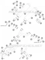 ECHAPPEMENT pour KTM 990 ADVENTURE WHITE ABS de 2010