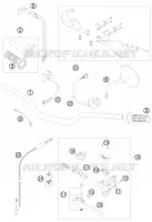 GUIDON / COMMANDES pour KTM 990 ADVENTURE WHITE ABS de 2010