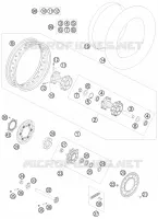 ROUE ARRIERE pour KTM 990 ADVENTURE WHITE ABS de 2010