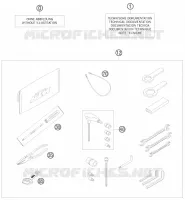 TROUSSE A OUTILS / MANUELS / OPTIONS pour KTM 990 ADVENTURE WHITE ABS de 2010