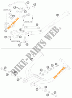 BEQUILLE LATERALE / CENTRALE pour KTM 990 ADVENTURE BLACK ABS de 2008