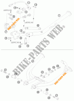 BEQUILLE LATERALE / CENTRALE pour KTM 990 ADVENTURE ORANGE ABS de 2008