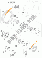 ROUE ARRIERE pour KTM 990 ADVENTURE ORANGE ABS de 2008