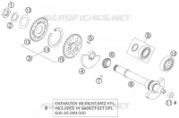 ARBRE D'EQUILIBRAGE pour KTM 990 ADVENTURE BLACK ABS de 2007