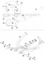 BEQUILLE LATERALE / CENTRALE pour KTM 990 ADVENTURE BLACK ABS de 2007