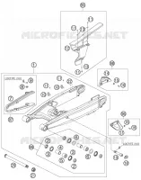 BRAS OSCILLANT  pour KTM 990 ADVENTURE BLACK ABS de 2007