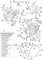 CARTER MOTEUR pour KTM 990 ADVENTURE BLACK ABS de 2007