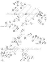 ECHAPPEMENT pour KTM 990 ADVENTURE BLACK ABS de 2007
