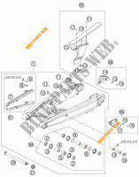 BRAS OSCILLANT  pour KTM 990 ADVENTURE ORANGE ABS de 2007
