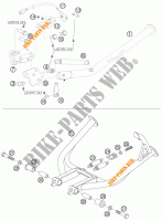 BEQUILLE LATERALE / CENTRALE pour KTM 990 ADVENTURE ORANGE ABS de 2007